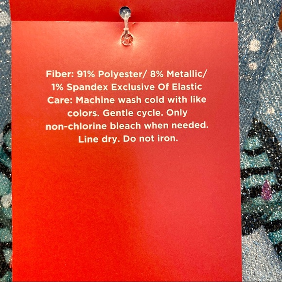 Wondershop GlitterBlue Red Black White Penguin Crew Socks One size fits most - Picture 9 of 11